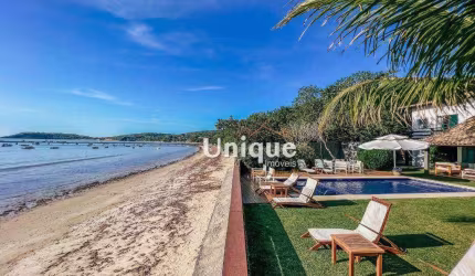 casa pé na areia c/ 7 dormitórios à venda, 645 m² por R$ 12.000.000 - Manguinhos - Armação dos Búzios/RJ