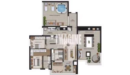 Apartamento cobertura no Belém com 3 Dormitórios sendo 1 Suíte, 2 vagas, 157 m²