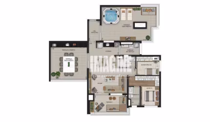 Apartamento Cobertura no Belém com 2 Dormitórios sendo 1 Suíte, 2 vagas, 157 m²