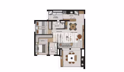 Apartamento no Belém com 2 Dormitórios sendo 1 Suíte, 1 vaga, 90 m²
