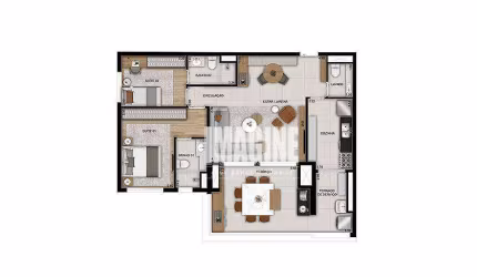 Apartamento no Belém com 2 Dormitórios sendo 2 Suítes, 1 Vaga, 96m²
