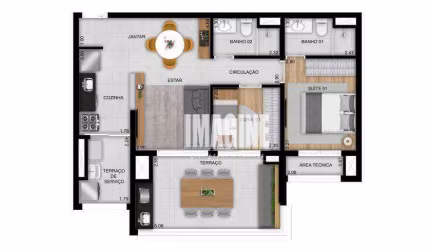 Apartamento na Vila Matilde com 2 Dormitórios sendo 1 Suíte, 1 Vaga, 70 m²