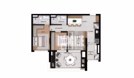 Apartamento na Vila Prudente com 2 Dormitórios sendo 1 Suíte,  1 Vaga, 71 m²