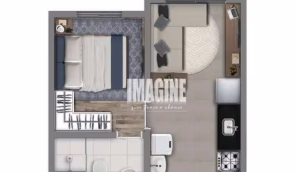 Apartamento com 1 dormitório à venda, 25 m² - Belém - São Paulo/SP
