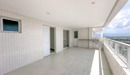 Recém entregue, 3 suítes, sacada gourmet, lazer completo a 300m da praia. Aviação, Praia Grande