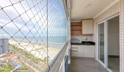 Frente mar novo andar alto. 1 Dormitório planejado com lazer completo. Jardim Real, Praia Grande