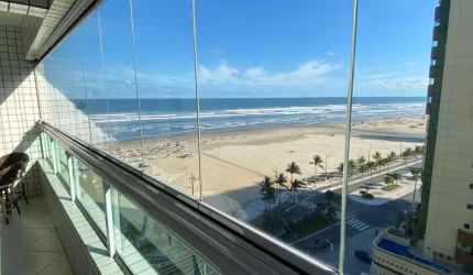 Apartamento com 3 dormitórios para alugar, 128 m² por R$ 6.600,02/mês - Vila Guilhermina - Praia Grande/SP