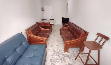 Apartamento com 1 dormitório para alugar, 52 m² - Tupi - Praia Grande/SP