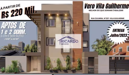 Apartamento com 1 dormitório à venda, 28 m² por R$ 220.000,00 - Vila Guilherme - São Paulo/SP