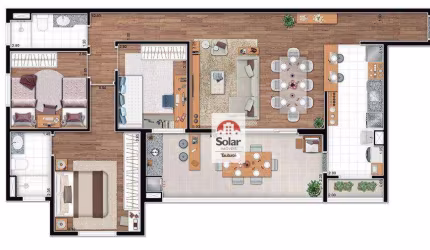 Apartamento à venda, 106 m² por R$ 671.000,00 - Bosque Flamboyant - Taubaté/SP