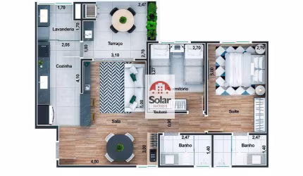 Apartamento com 2 dormitórios à venda, 76 m² por R$ 430.000,00 - Vila Jaboticabeira - Taubaté/SP