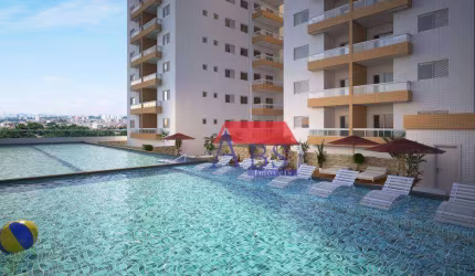 Apartamento com 2 dormitórios à venda, 60 m² por R$ 464.400 - Boqueirão - Praia Grande/SP