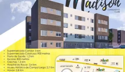 Apartamento com 2 quartos à venda na Rodovia dos Expedicionários, 4799, Bom Jesus, Campo Largo, 40 m2 por R$ 169.000