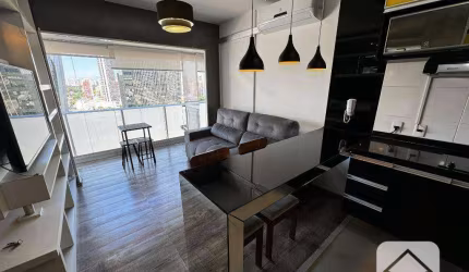 Apartamento com 1 dormitório para alugar, 33 m² por R$ 5.323/mês - Santo Amaro - São Paulo/SP