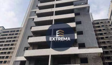 Apartamento Novo Vista para o mar , 50m da praia com 1 dormitório à venda, por R$ 339.000 - Caiçara - Praia Grande/SP