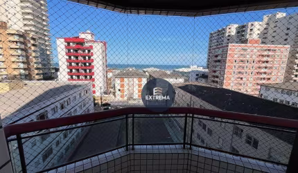 Apartamento com  vista para o mar  com 1 dormitório à venda, por R$ 330.000 - Tupi - Praia Grande/SP