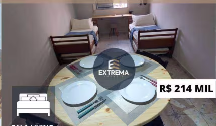 Kitnet Mobiliada à venda, 35 m² por R$ 214.000 - Boqueirão - Praia Grande/SP