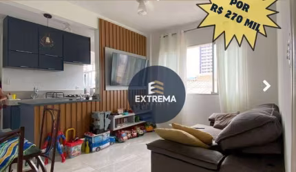 Apartamento com 1 dormitório à venda, 43 m² por R$ 270.000 - Aviação - Praia Grande/SP