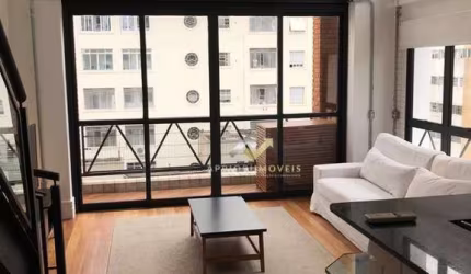 Apartamento com 1 dormitório para alugar, 75 m² por R$ 12.942,90/mês - Cerqueira César - São Paulo/SP