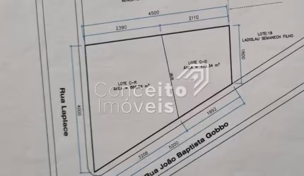 Terreno de Esquina - Colônia Dona Luiza - Oficinas