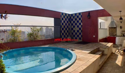 Lindíssima vista - Cobertura com 172m²,suite, terraço com churrasqueira e piscina privativa, próximo metrô