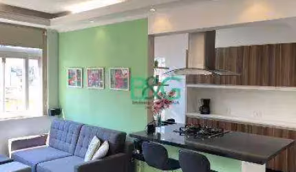 Apartamento com 2 dormitórios para alugar, 96 m² por R$ 5.804,73/mês - Brooklin - São Paulo/SP