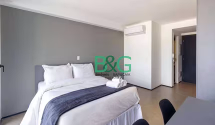 Flat com 1 dormitório para alugar, 26 m² por R$ 3.650/mês - Moema - São Paulo/SP