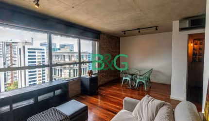 Apartamento com 1 dormitório para alugar, 90 m² por R$ 9.352/mês - Cidade Monções - São Paulo/SP