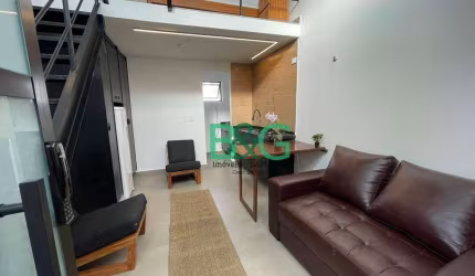 Apartamento Duplex com 1 dormitório para alugar, 45 m² por R$ 3.900/mês - Mirandópolis - São Paulo/SP