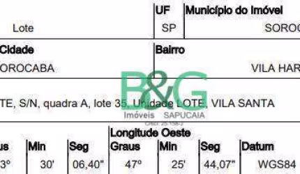 Terreno à venda, 1 m² por R$ 1.940.701 - Vila Haro - Sorocaba/SP