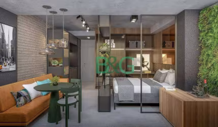 Studio com 1 dormitório à venda, 22 m² por R$ 392.634 - Higienópolis - São Paulo/SP
