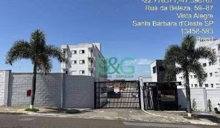 Apartamento com 2 dormitórios à venda, 48 m² por R$ 160.897 - Jardim Vista Alegre - Santa Bárbara D'Oeste/SP