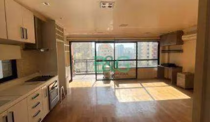 Apartamento com 1 dormitório para alugar, 68 m² por R$ 6.237/mês - Perdizes - São Paulo/SP