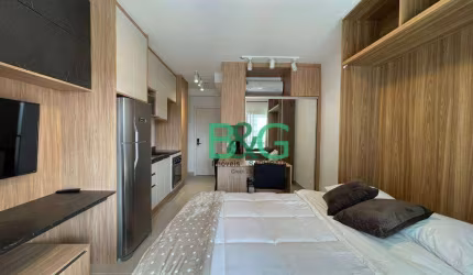 Studio com 1 dormitório para alugar, 25 m² por R$ 3.433,86/mês - Moema - São Paulo/SP