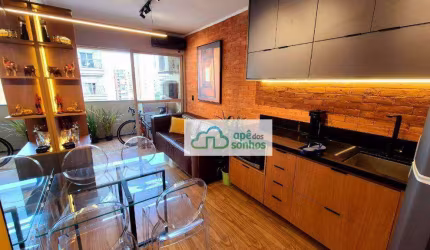 Flat mobiliado e equipado!