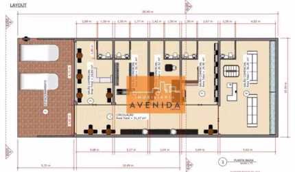 Sala para alugar, 23 m² - Jardim de Itapoan - Paulínia/SP