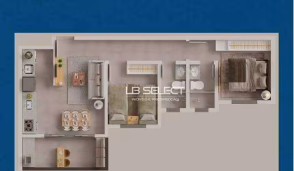 Apartamento no bairro Tubalina com dois quartos e varanda gourmet.