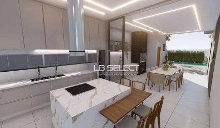 Casa no Condomínio Splêndido com três suítes e varanda gourmet.