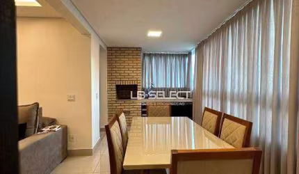 Apartamento com três quartos, uma suíte e duas semi suítes e varanda gourmet.