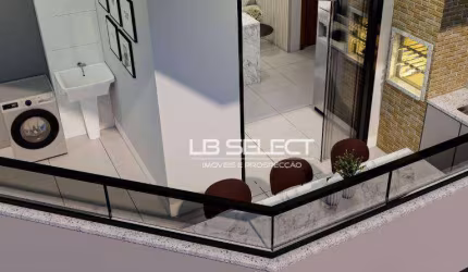 Apartamento no bairro Tibery com dois quartos, suíte e varanda gourmet.