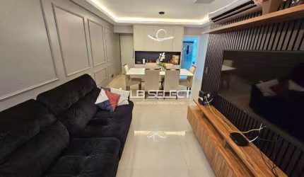 Apartamento com três quartos, sendo uma suíte e varanda gourmet.