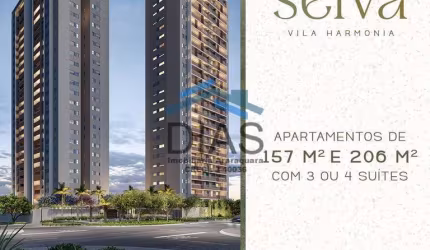 SEIVA VILA HARMONIA 4 SUÍTES 2 SACADAS LAZER COMPLETO 157 E 206 METROS