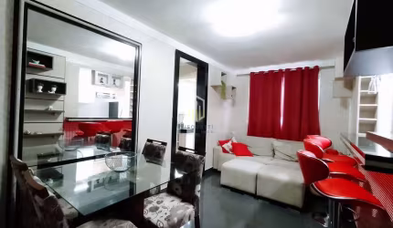 Apartamento no SPAZIO LÓTUS com, 02 dormitórios, 01 banheiro social, sala em 02 ambientes, cozinha,