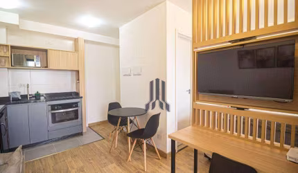 Apartamento com 1 dormitório para alugar, 26 m² por R$ 2.574,00/mês - Centro - Curitiba/PR