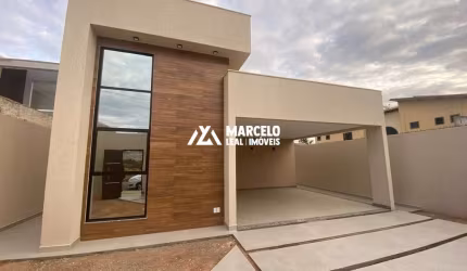 Casa nova de 3 suítes com sala pé direito alto e 170 m² de área privativa constr