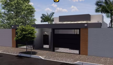 Casa 2 quartos, Suíte com closet à venda em Uberlândia-MG, na Zona Sul, bairro Laranjeiras -  142m2 área construída
