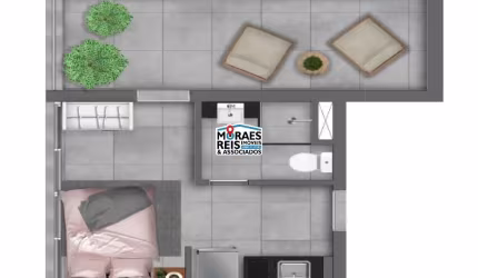 Apartamento com 1 quarto à venda na Avenida Santo Amaro, 5200, Brooklin, São Paulo por R$ 325.873