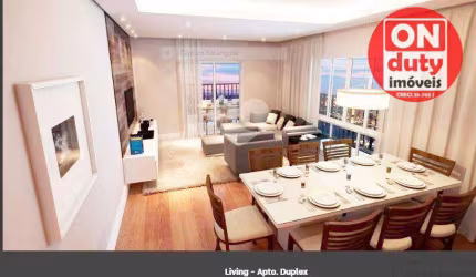 Maravilhoso Apartamento Duplex com 3 dormitórios à venda, 128 m² por R$ 959.500 - Encruzilhada - Santos/SP