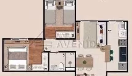 Apartamento com 2 quartos à venda na Rua Lázaro Zamenhof, --, San Fernando, Londrina por R$ 299.000