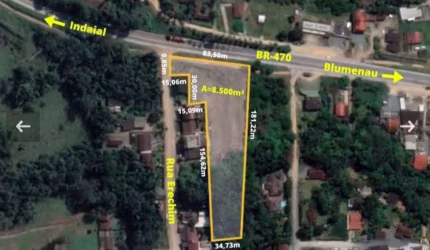 Terreno à venda na BR470/Rua Erechim, Encano do Norte, Indaial por R$ 3.600.000